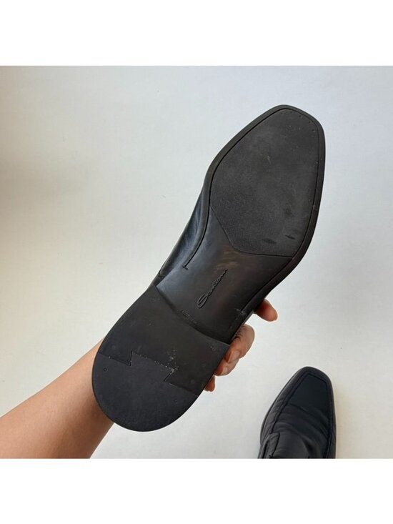 Santoni Leather Slip-On Dress Loafers Men\'s Size 10D Black Made In Italy main image 8